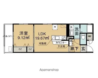 リヴェル紺屋町【4階】の間取り