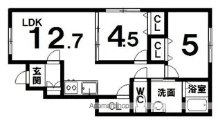 LEGAROⅠ【201号室】の間取り