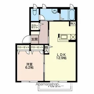 ディアス柿田B【1階】の間取り