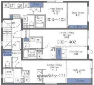 ラフォート森下【4階】の間取り