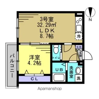 ベルシャンテ八千代台【1階】の間取り