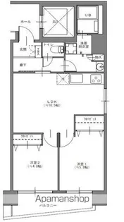 インプルーブ上野松が谷【202号室】の間取り