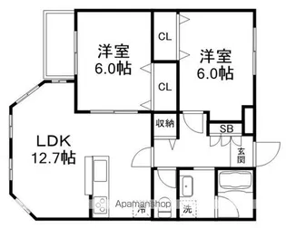 スリール【1階】の間取り