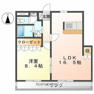 エクシード鳥羽見【2階】の間取り