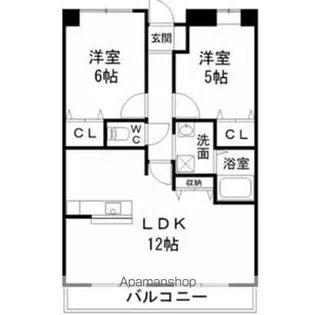 プライム伸和【412号室】の間取り