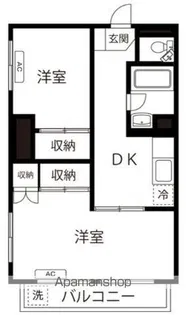 鶴見スカイマンション【2階】の間取り