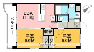 レイクサイドガーデン緑ヶ丘【2階】の間取り
