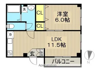 サンダイヤル・ハイツ【3階】の間取り