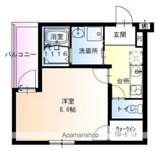 フジパレス針中野湯里【2階】の間取り