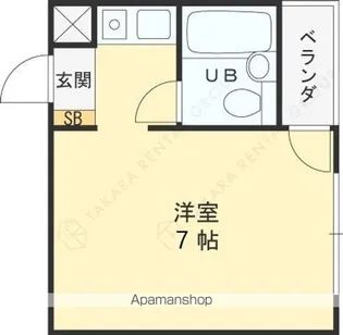 ソラーナ八戸ノ里【3階】の間取り