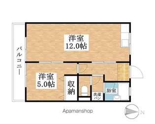 アネックスUMEDA【102号室】の間取り