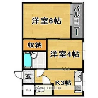 コーポ南住吉【5階】の間取り