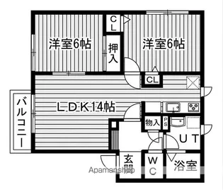 ジャンスA【201号室】の間取り