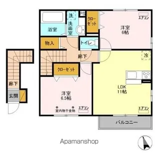 プティヴィラージュ Ⅴ【2階】の間取り