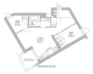 GRANDUO梅ヶ丘【102号室】の間取り