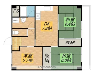 GREEN RESIDENCE 長浜【503号室】の間取り