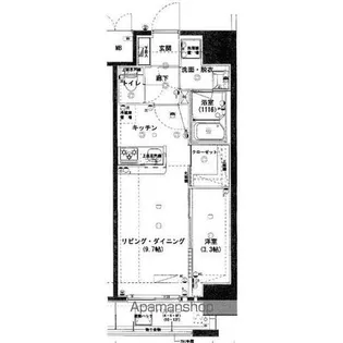ハーモニーレジデンス名古屋今池【804号室号室】の間取り