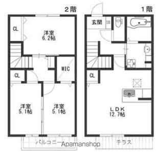 メゾリエ桜【1階】の間取り