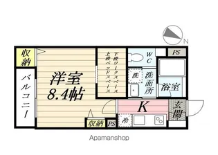 レヴァンテ川崎【105号室】の間取り