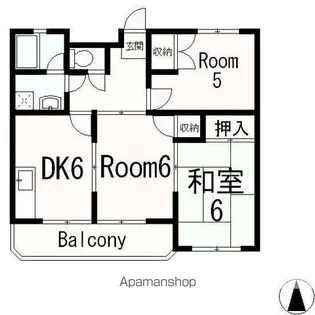 ファミールSANSE【203号室】の間取り