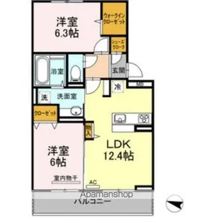 DーROOMS・K A棟【3階】の間取り