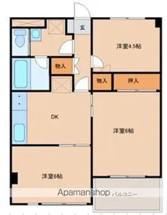 アンソレイエ松戸【2階】の間取り