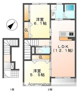 エトワール大将軍【2階】の間取り
