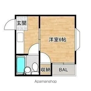 CABIN ABIKO WEST【1階】の間取り