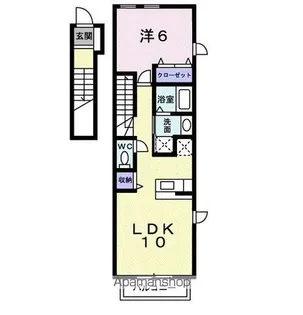 リバーサイド【2階】の間取り