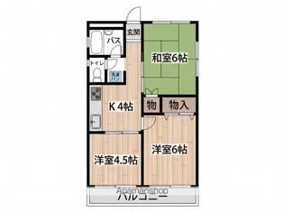 山十ビル【305号室】の間取り