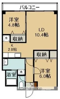 ピュアライフ桔梗【2階】の間取り
