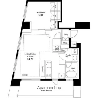 パークハウス代々木公園アーバンス【7階】の間取り