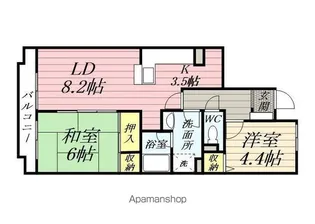 ヒルズ南戸塚【4階】の間取り