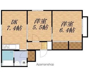フレグランス上川手1番館【205号室】の間取り