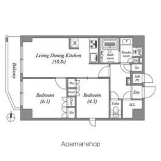 GRAN PASEO本所吾妻橋【7階】の間取り