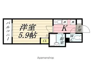 ベイルーム鶴見小野【1階】の間取り
