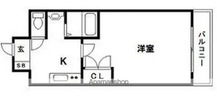 ケイズ博多呉服町【8階】の間取り