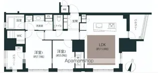 プレミスト赤坂けやき通り【7階】の間取り