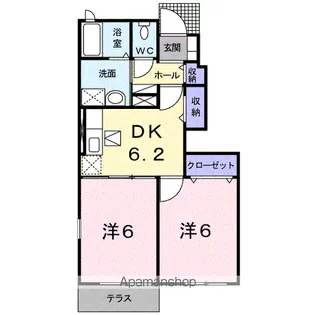 メイプルビュー・プラッツA【1階】の間取り