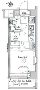 エストゥルース西横浜【4階】の間取り