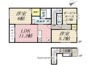 アムール久喜A棟【202号室】の間取り