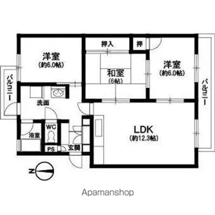 福岡県福岡市南区高木2丁目【マンション】の間取り