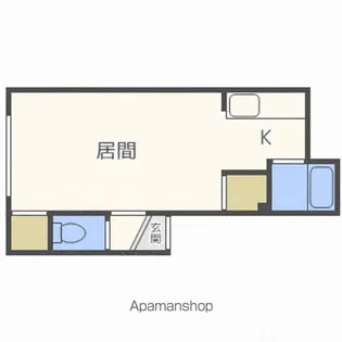 ゴールデンハイム中島公園【3階部分号室】の間取り