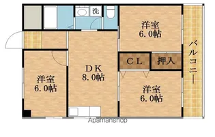 高殿ハイツ61【503号室】の間取り