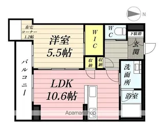 ベレオ久遠の杜【303号室】の間取り