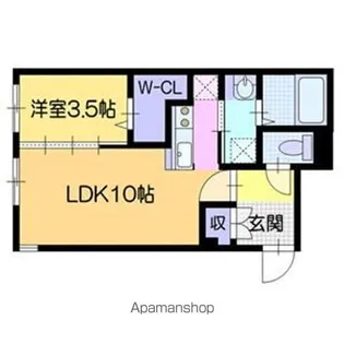 仮)ノーブル平岸【102号室】の間取り