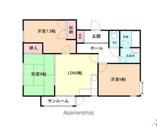 リバーサイド磯部【102号室】の間取り