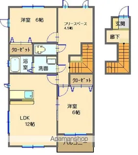 ピュールネージュA【2階】の間取り