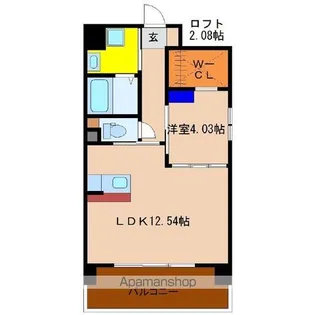 アルテマイスター清水【8階】の間取り
