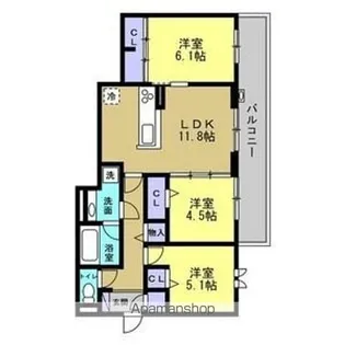 ルーチェ・フォレ【1階】の間取り